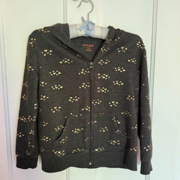 Cat & Jack Other - Cat and Jack Hoodie Metallic Heart Hoodie - Girl's SZ Medium (7/8)